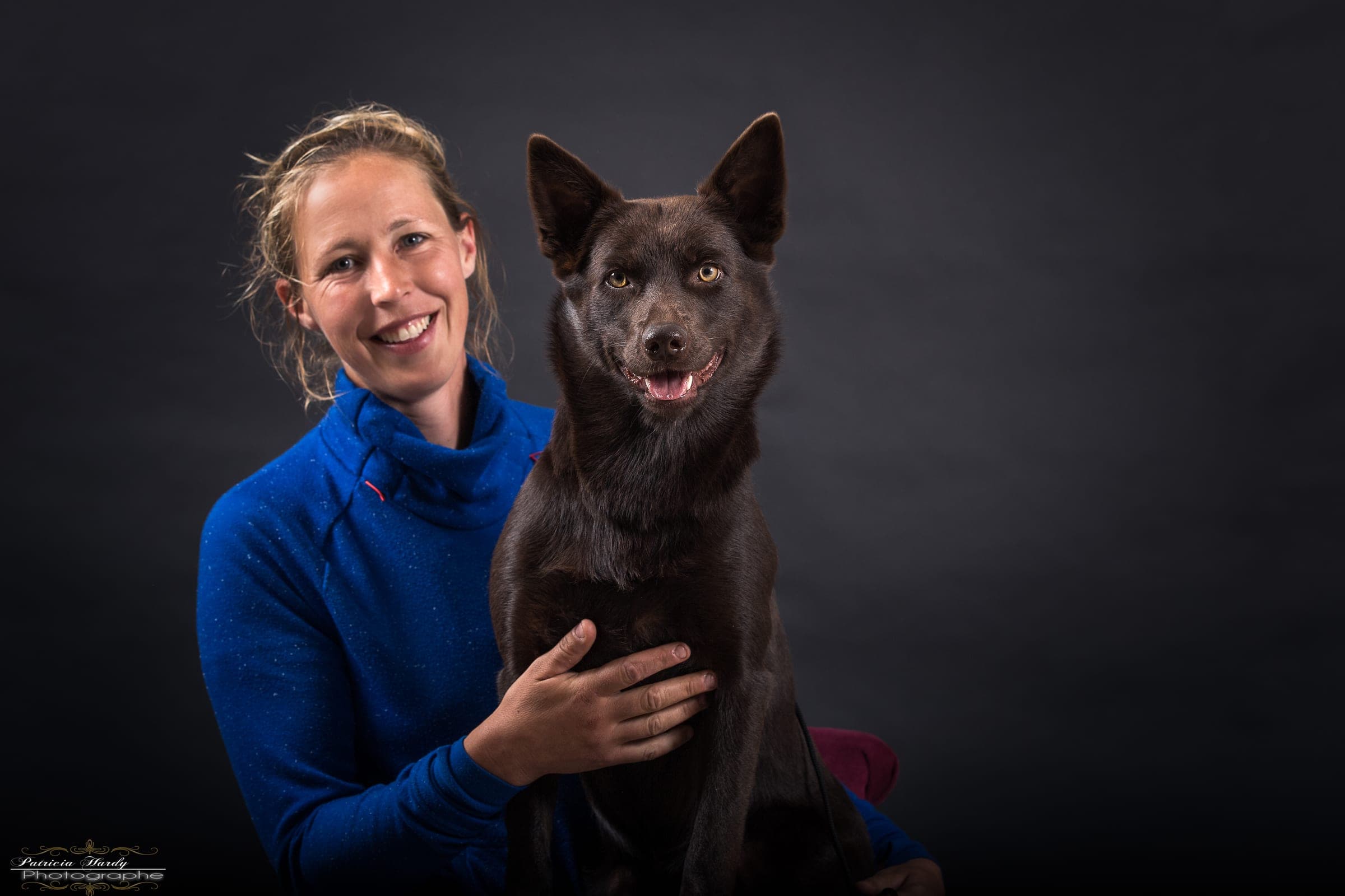 Marie Démaris et son chien